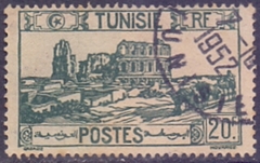25760          TUNÍSIA  -    EDIFICAÇÕES    -   20  Fr.    -     USADO