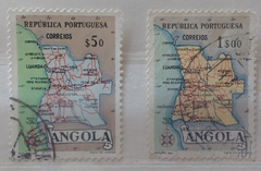 27186 - ANGOLA - MAPA DO PAÍS - USADOS
