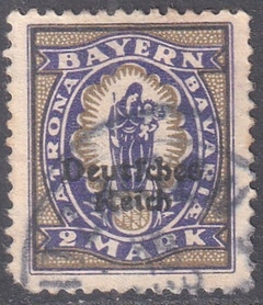 2854 ..... ALEMANHA - SOBRECARGA EM SELO DE BAYERN - 2 MARK 1920 - PATRONA DE BAYERN