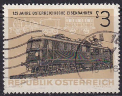32819 .... FERROVIA - AUSTRIA - 125 ANOS DA FERROVIA AUSTRIACA - 3 S
