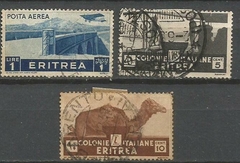 34774 ERITREA - LOTE COM 3 SELOS