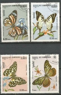 36687 KAMPUCHEA - BORBOLETAS - 1986