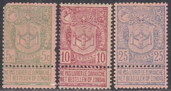 37296 ...... BELGICA - BRASÃO DE ANVERS - 1894 - SERIE