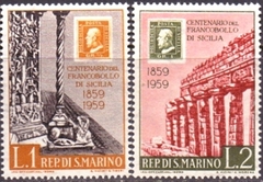 37554..... SAN MARINO - CENTENÁRIO DO SELO DA SICILIA - 1959 - MINT