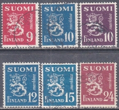 37699 ........ FINLANDIA - SERIE CORRENTE - 1945 - USADO