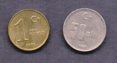 M3833 ..... TURQUIA - 50 BIN 2003 e 1 KURUS 2005 - comprar online