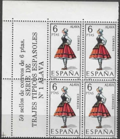 38677 ESPANHA - QUADRA TRAJES TIPICOS Nº 1 - ALAVA - 6 PTAS