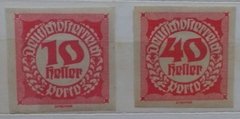 4050 AUSTRIA - LOTE COM 2 SELOS SEM PICOTE