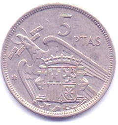 M4104 .... ESPANHA - 5 PESETAS 1957 - FRANCISCO FRANCO