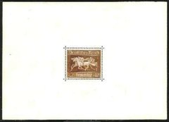 950 BLOCO 4 - CORRIDA RENO-MUNIQUE - 1936 - NOVO SEM GOMA