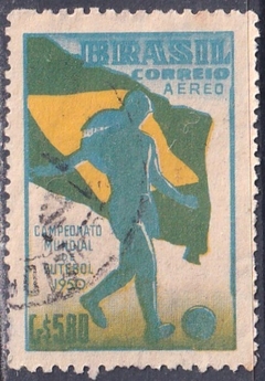 A076 ..... CAMPEONATO MUNDIAL DE FUTEBOL - BANDEIRA NACIONAL e JOGADOR - Cr$ 5,80 - 1 9 5 0