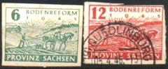 2286     ALEMANHA   -   PROVINZ  SACHSEN   -  SERIE EM PAPEL NORMAL - 1946