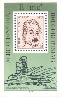 B054 .... ALEMANHA D D R - ALBERT EINSTEIN - 1 MARK - 1979