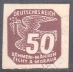 BM124 ,,,,, BOHEMIA MORAVIA - 50 h. - POMBA ESTILIZADA - 1943