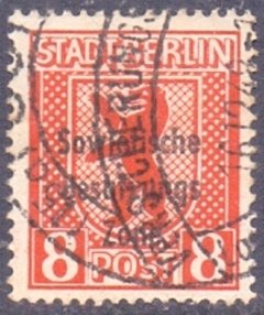 0202 .... ALEMANHA D D R - SOBRECARGA "SOWJETISCHE BESATZUNGS ZONE" - 8 Pf. - 1948