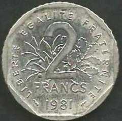 M1611 FRANÇA - 2 FRANCOS 1981 - INOX