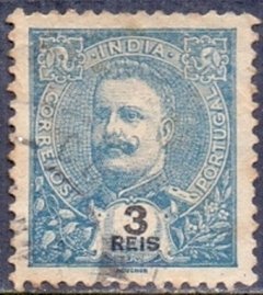 21379 .... ÍNDIA PORTUGUESA - D. CARLOS I - 3 REIS - USADO