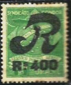 K-10 CONDOR e BANDEIRA ESTILIZADOS - 400 / 1$300 REIS - VERMELHO - 1928 (LETRA CURSIVA)
