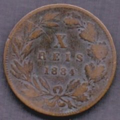 M2465 PORTUGAL - X RÉIS 1884 - D. LUIZ I - BRONZE - comprar online