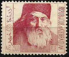 6611 ..... AZERBAIJÃO - VELHO ALDEIÃO - 500 RUBLOS - COM PICOTE