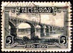 17674 URUGUAI - CENTENÁRIO DA PONTE INTERNACIONAL - 5 CENTÉSIMOS - USADO