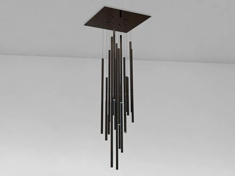 Colgante Lungo 15 luces negro