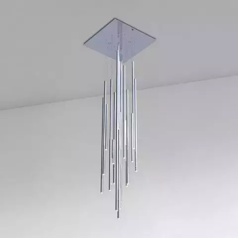 Colgante Lungo 10 luces cromo