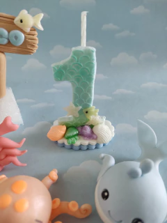 Vela Numero Cumpleaños Porcelana Fría Unicornio