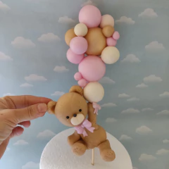 Adorno Torta Osito con globos - Nubecitas