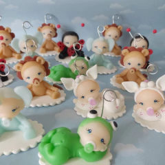Imagen de Souvenirs 20 Animalitos Bosque Selva Porcelana Fria Bautismo