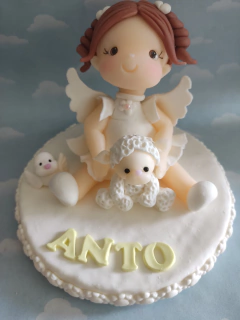 ADORNO TORTA bautismo Comunion Bautismo