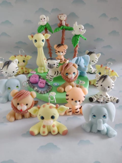 Souvenirs 10 animalitos safari selva - Nubecitas