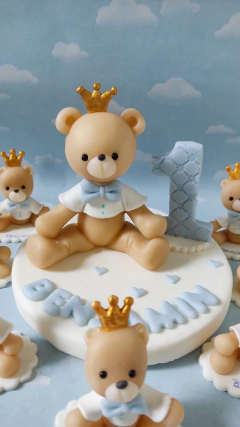 Adorno Torta Bautismo Angelito Porcelana Fria