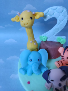 Imagen de Adorno Torta animales/número safari