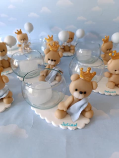 Souvenirs 10 Ositos Porcelana Fría Cumpleaños bautismo babyshower - Nubecitas