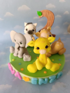 Adorno de torta animalitos de la selva /bosque /nórdicos