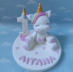 Adorno Torta Unicornio con numero en internet