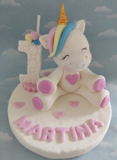 Adorno Torta Unicornio con numero