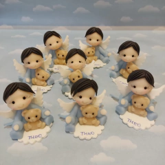 Souvenirs Porcelana Fria 20 Bebes babyshower nacimiento revelación - Nubecitas