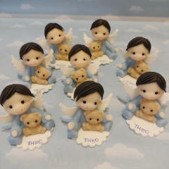 Souvenirs 20 Angelitos Bautismo Comunión - Nubecitas