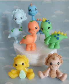 Imagen de Adorno de torta dinosaurios