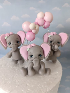 Adorno Torta Osito con globos