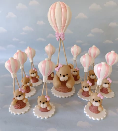 Adorno Torta globo aerostático - Nubecitas