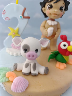 Adorno de torta Moana - Nubecitas
