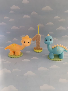 Imagen de Adorno de torta dinosaurios