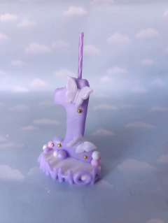 Vela Numero Cumpleaños Porcelana Fría Unicornio - Nubecitas