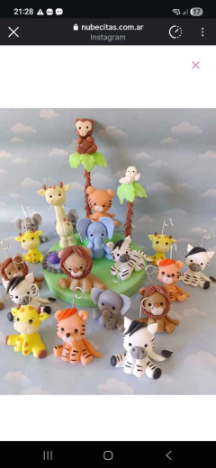 Souvenirs 10 animalitos safari selva - tienda online