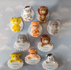 Souvenirs 10 imanes dinosaurios/animales selva - tienda online