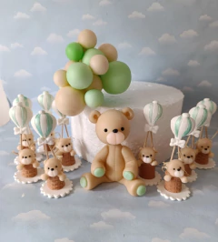 Imagen de Adorno Torta osito/conejo/ con globos
