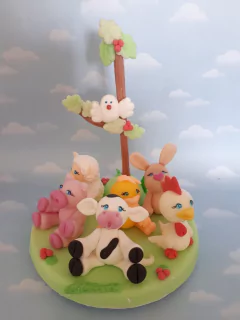 Adorno torta animalitos